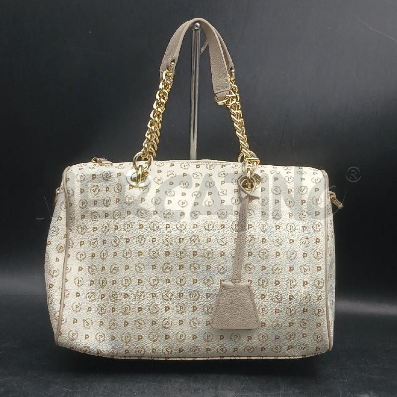 BORSA A MANO + TRAC POLLINI BIANCO BEIGE | Mercatino dell'Usato Roma garbatella 1