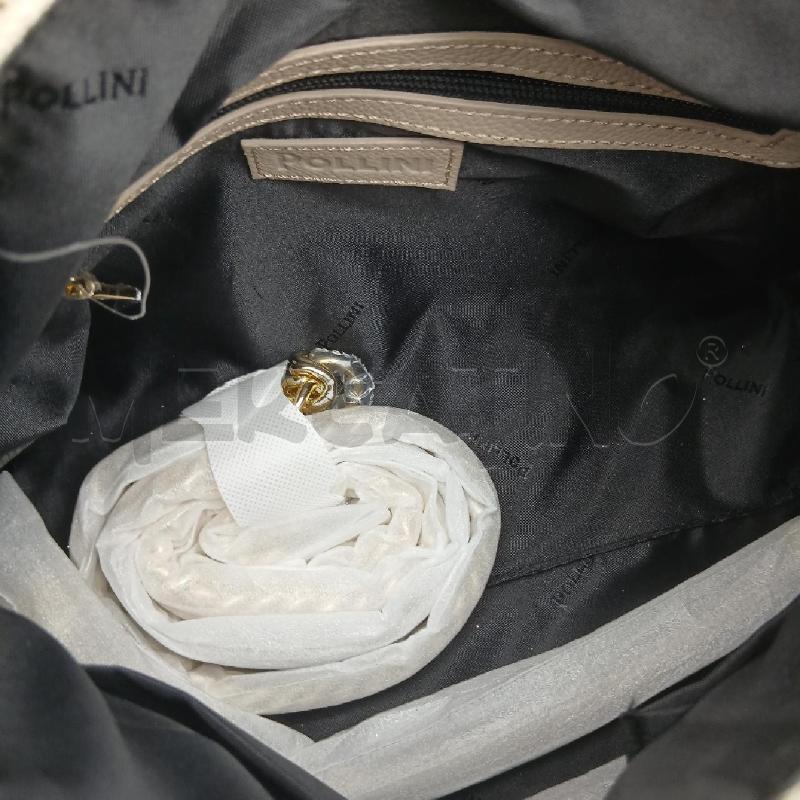 BORSA A MANO + TRAC POLLINI BIANCO BEIGE | Mercatino dell'Usato Roma garbatella 5