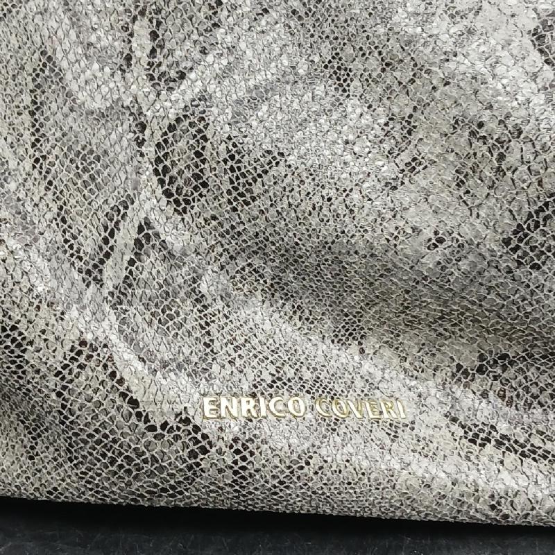 BORSA A SPALLA ENRICO COVERI GRIGIO PITONATO  | Mercatino dell'Usato Roma garbatella 2