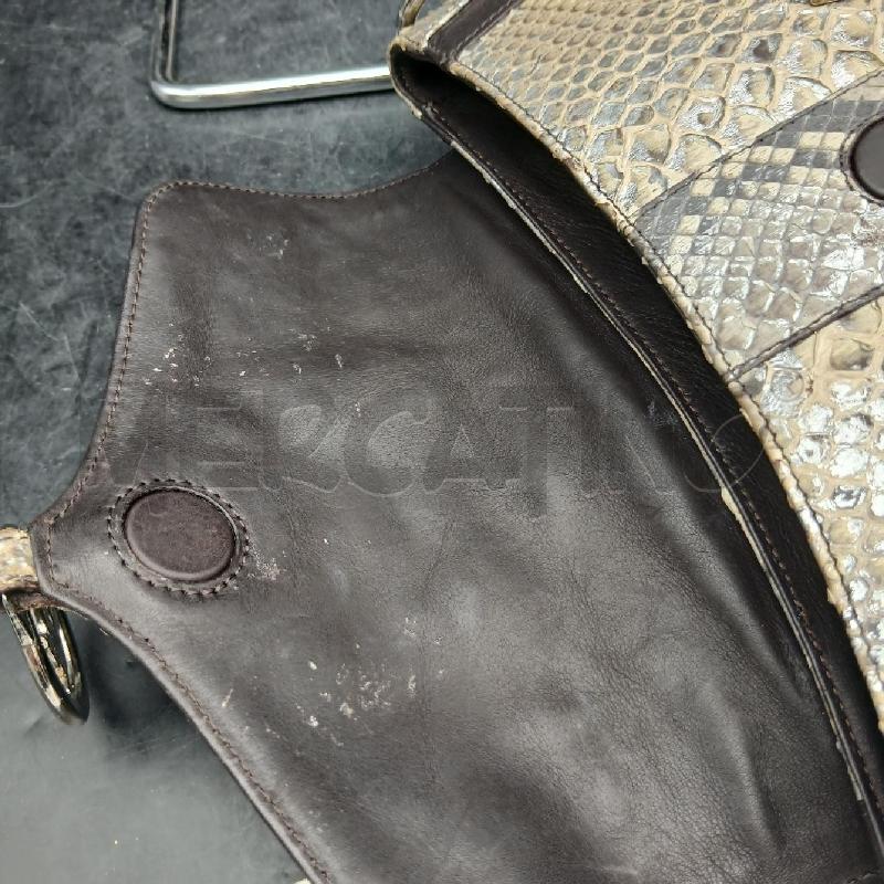 BORSA A SPALLA ETRO RETTILE BEIGE ARGENTO BORCHIE | Mercatino dell'Usato Roma garbatella 2