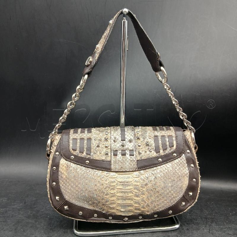 BORSA A SPALLA ETRO RETTILE BEIGE ARGENTO BORCHIE | Mercatino dell'Usato Roma garbatella 4