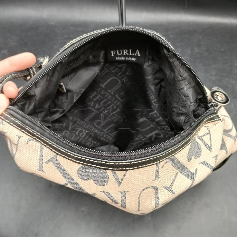 BORSA A SPALLA FURLA BEIGE NERO  | Mercatino dell'Usato Roma garbatella 3