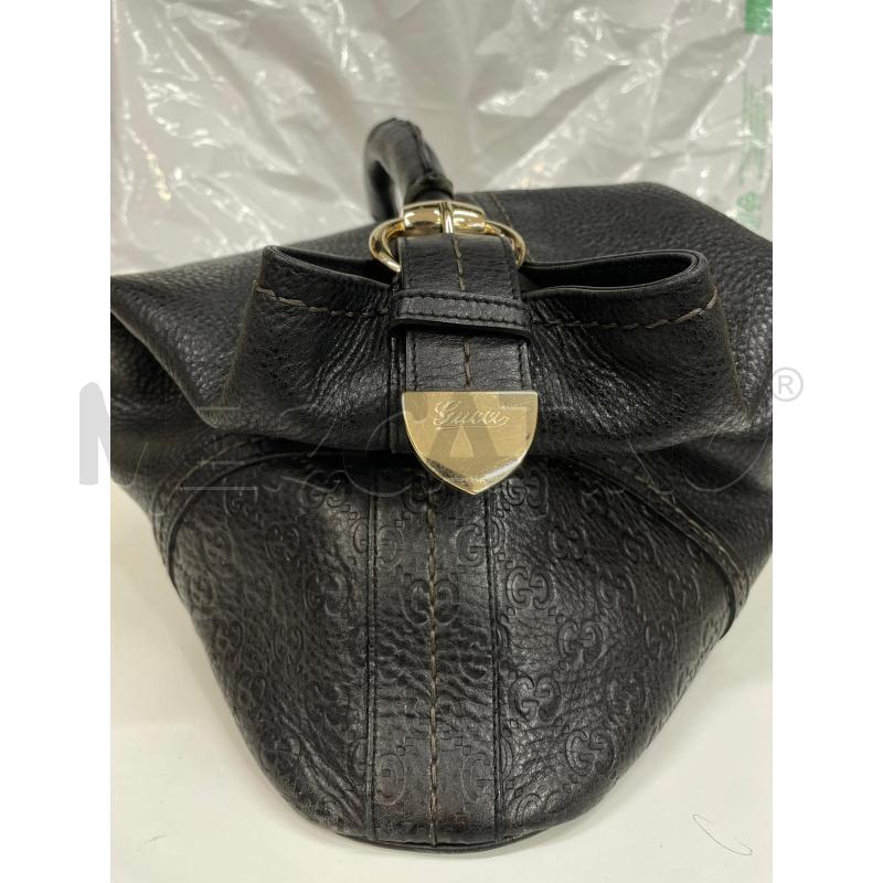 BORSA A SPALLA GUCCI NERO LATERLAE MONOGRAM | Mercatino dell'Usato Roma garbatella 1