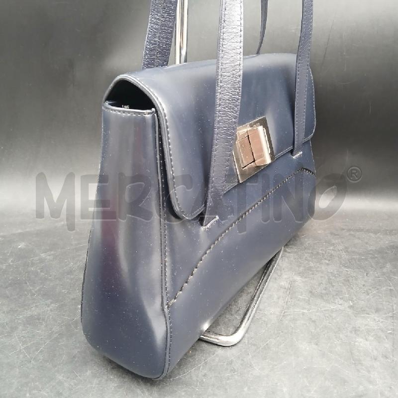 BORSA A SPALLA MANICI DOPPI PIERRE CARDIN BLU  | Mercatino dell'Usato Roma garbatella 3