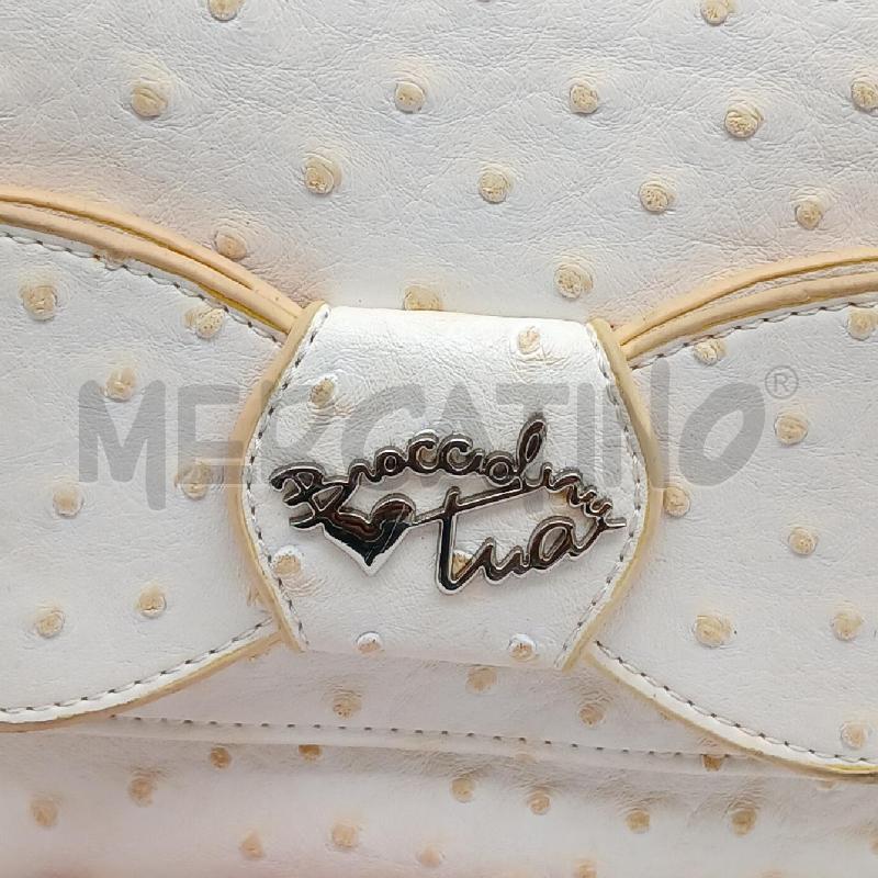 BORSA BRACCIALINI BIANCO STRUZZO | Mercatino dell'Usato Roma garbatella 2