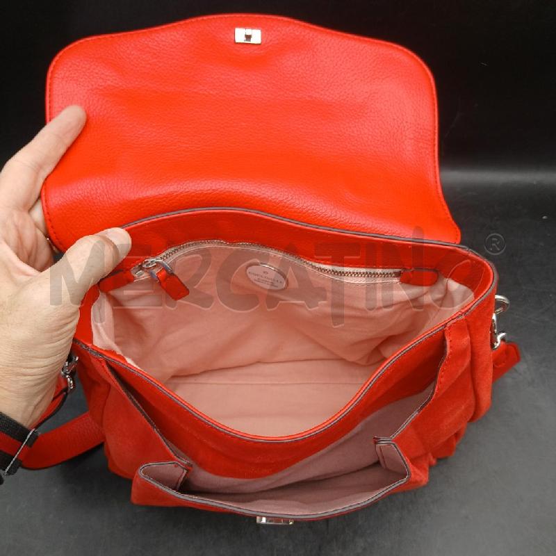 BORSA COCCINELLE ROSSO CAMOSCIO  | Mercatino dell'Usato Roma garbatella 3