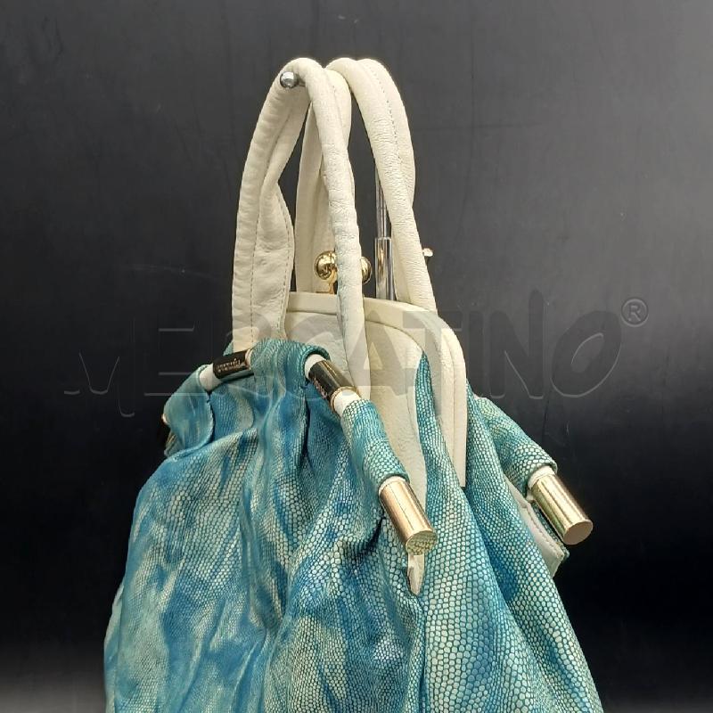 BORSA CROMIA VERDE BEIGE MACULATO | Mercatino dell'Usato Roma garbatella 3