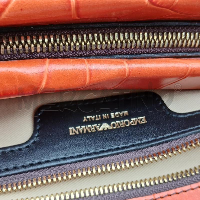 BORSA DONNA EMPOIRO ARMANI ARANCIO MANICI DOPPI NERO  | Mercatino dell'Usato Roma garbatella 5