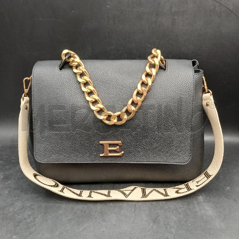 BORSA DONNA ERMANNO NERA PELLE TRACOLLA BEIGE  | Mercatino dell'Usato Roma garbatella 1