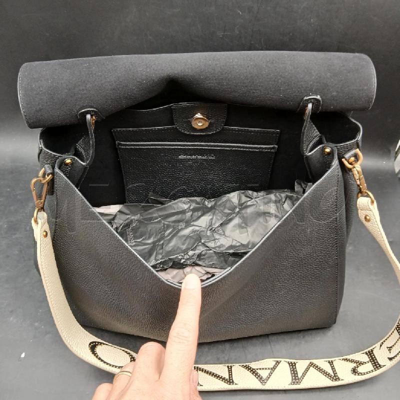 BORSA DONNA ERMANNO NERA PELLE TRACOLLA BEIGE  | Mercatino dell'Usato Roma garbatella 3