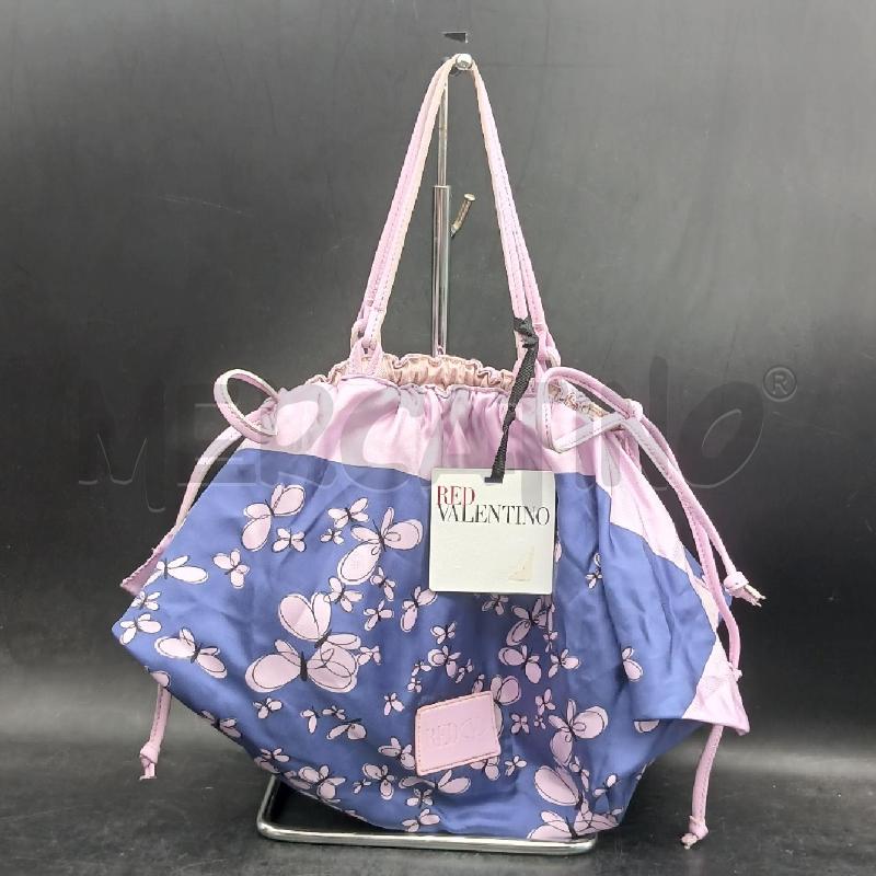 BORSA DONNA FOULARD RED VALENTINO VIOLA LILLA | Mercatino dell'Usato Roma garbatella 1
