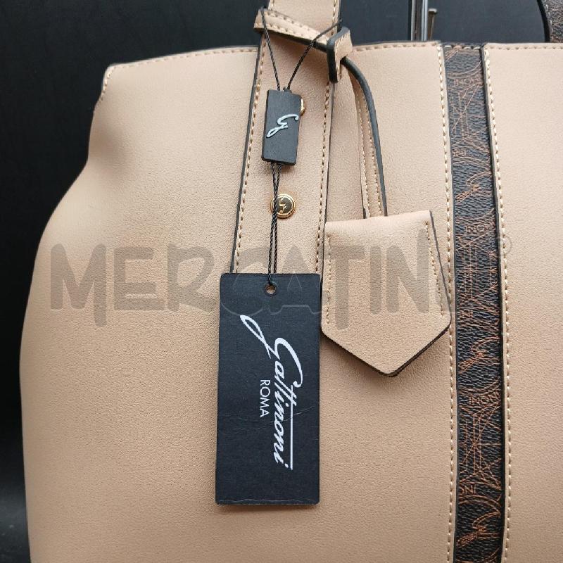 BORSA DONNA GATTINONI BEIGE MARRONE  | Mercatino dell'Usato Roma garbatella 3