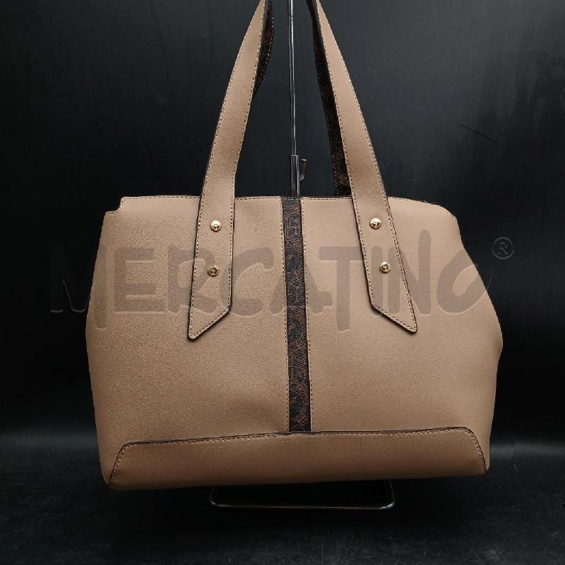 BORSA DONNA GATTINONI BEIGE MARRONE  | Mercatino dell'Usato Roma garbatella 4