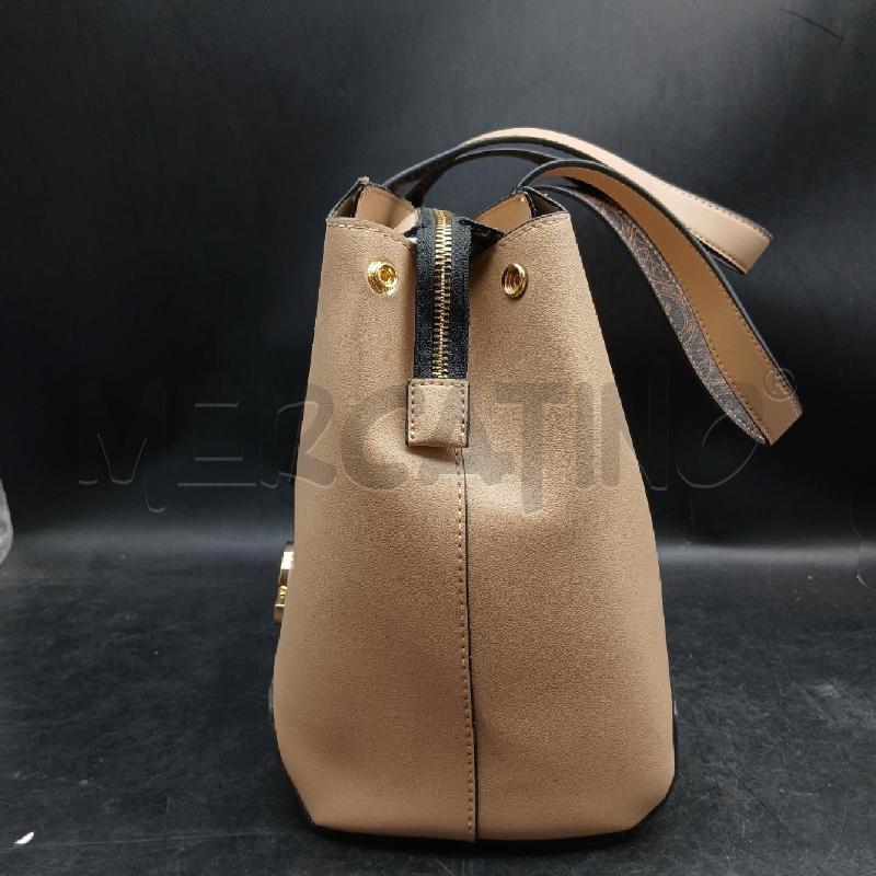 BORSA DONNA GATTINONI BEIGE MARRONE  | Mercatino dell'Usato Roma garbatella 5