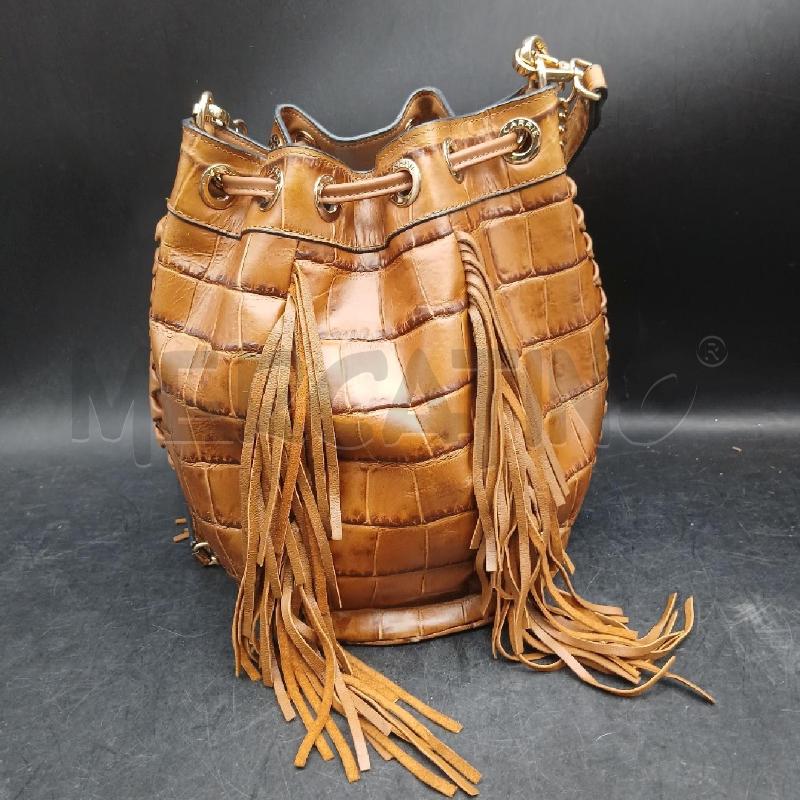 BORSA DONNA LA CARRIE MARRONE FRANGE  | Mercatino dell'Usato Roma garbatella 3