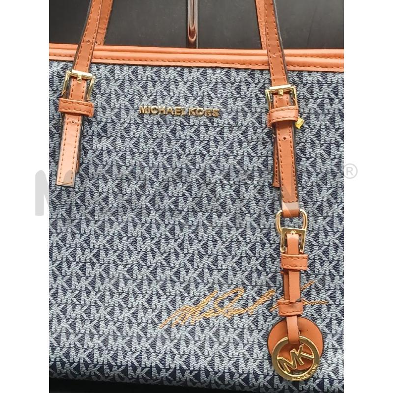 BORSA DONNA MICHAEL KORSD BLU E MARRONE  | Mercatino dell'Usato Roma garbatella 2