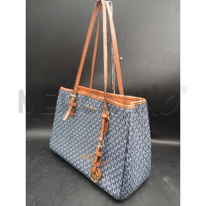 BORSA DONNA MICHAEL KORSD BLU E MARRONE  | Mercatino dell'Usato Roma garbatella 3