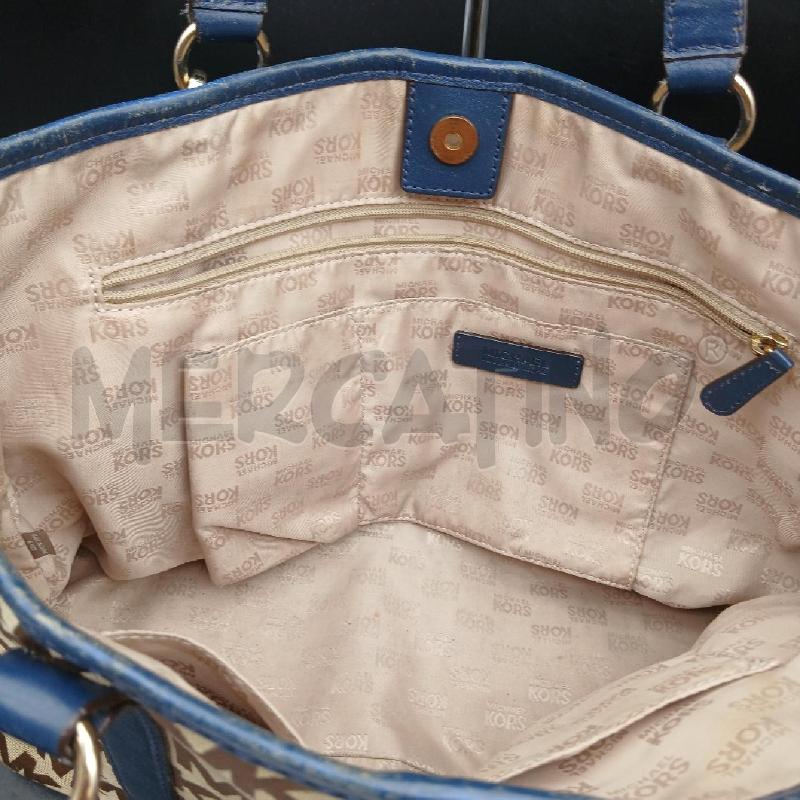 BORSA D MICHAEL KORS MARRONE E BLU  | Mercatino dell'Usato Roma garbatella 5