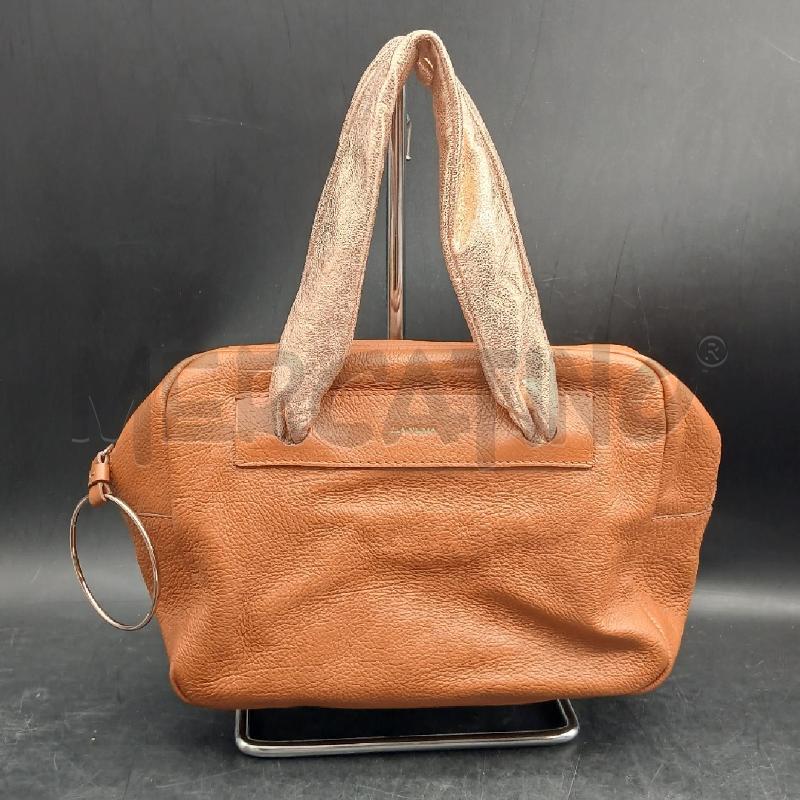 BORSA LIA NUMA MARRONE MANICI ARGENTO | Mercatino dell'Usato Roma garbatella 1