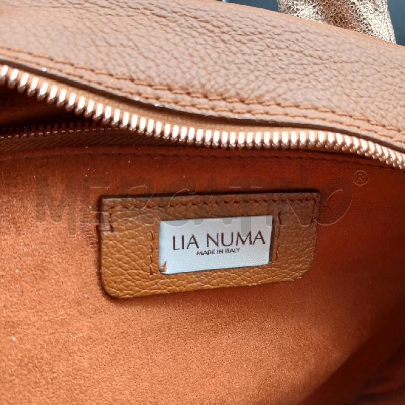 BORSA LIA NUMA MARRONE MANICI ARGENTO | Mercatino dell'Usato Roma garbatella 3