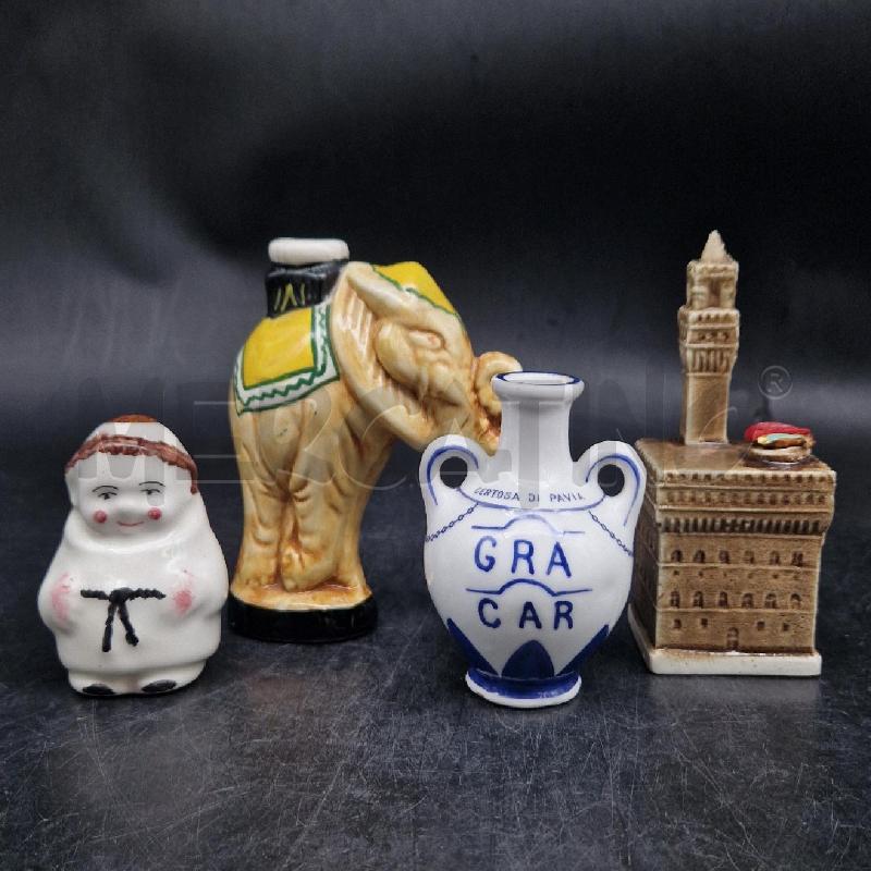 BOTTIGLIETTE CERAMICA DA COLLEZIONE 4PZ | Mercatino dell'Usato Roma garbatella 1