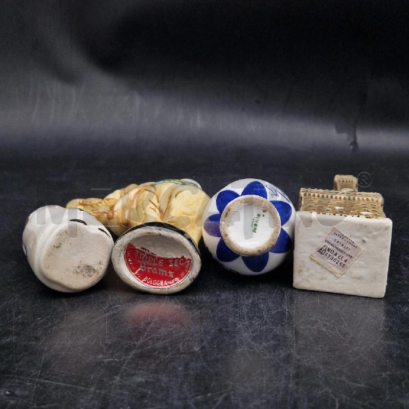 BOTTIGLIETTE CERAMICA DA COLLEZIONE 4PZ | Mercatino dell'Usato Roma garbatella 4