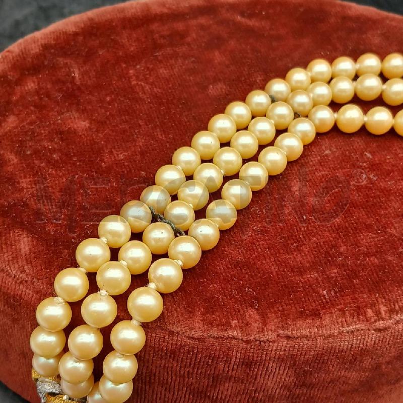 BRACCIALE 3 FILE PERLE CHIUS BICOLORE | Mercatino dell'Usato Roma garbatella 4