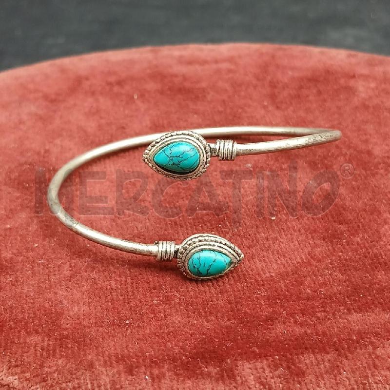 BRACCIALE ARGENT DET PIERTE TURCHESE  | Mercatino dell'Usato Roma garbatella 1