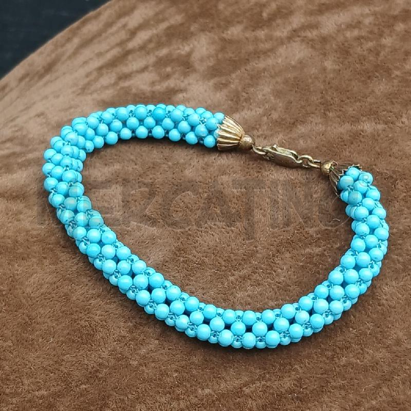 BRACCIALE ARG DET PERLINE TURCHESE | Mercatino dell'Usato Roma garbatella 1