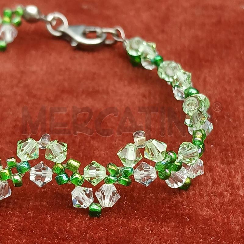 BRACCIALE ARG DET PIETRA VERDE E BIANCA  | Mercatino dell'Usato Roma garbatella 2