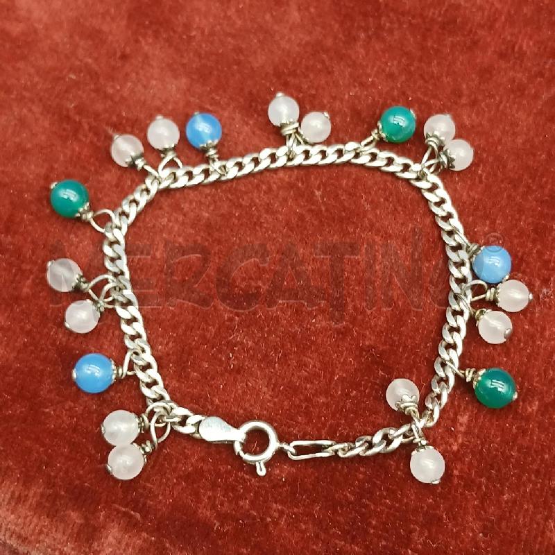 BRACCIALE ARG DET PIETRE COLOR  | Mercatino dell'Usato Roma garbatella 1
