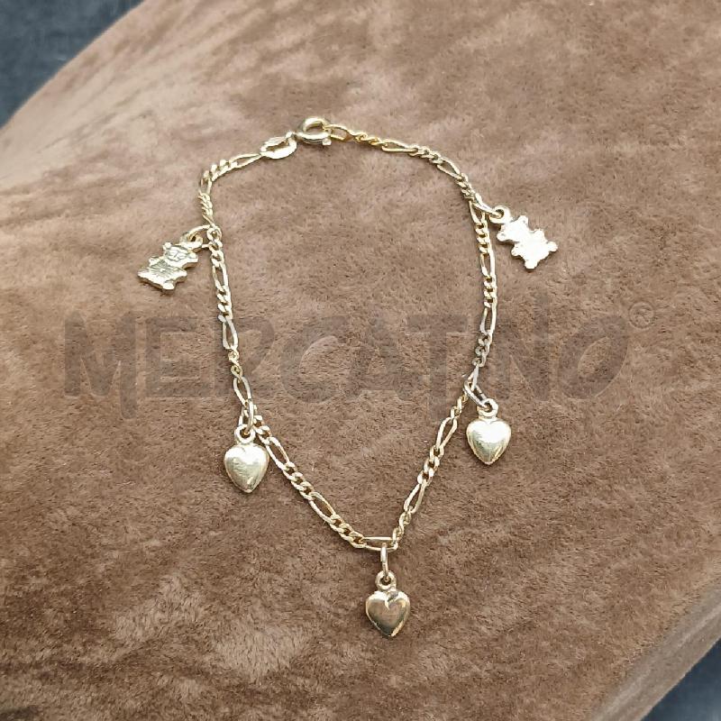 BRACCIALE ARG DORATO CIONDOLI CUORE | Mercatino dell'Usato Roma garbatella 1