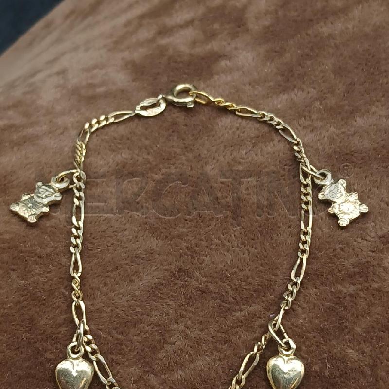 BRACCIALE ARG DORATO CIONDOLI CUORE | Mercatino dell'Usato Roma garbatella 2