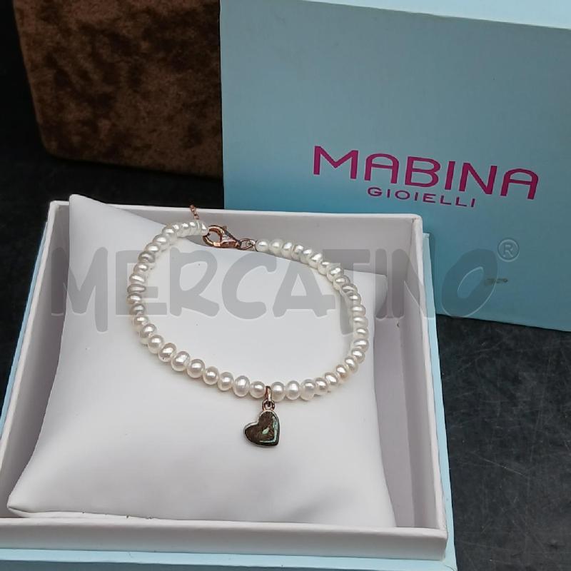 BRACCIALE ARG MABINA PERLE | Mercatino dell'Usato Roma garbatella 1