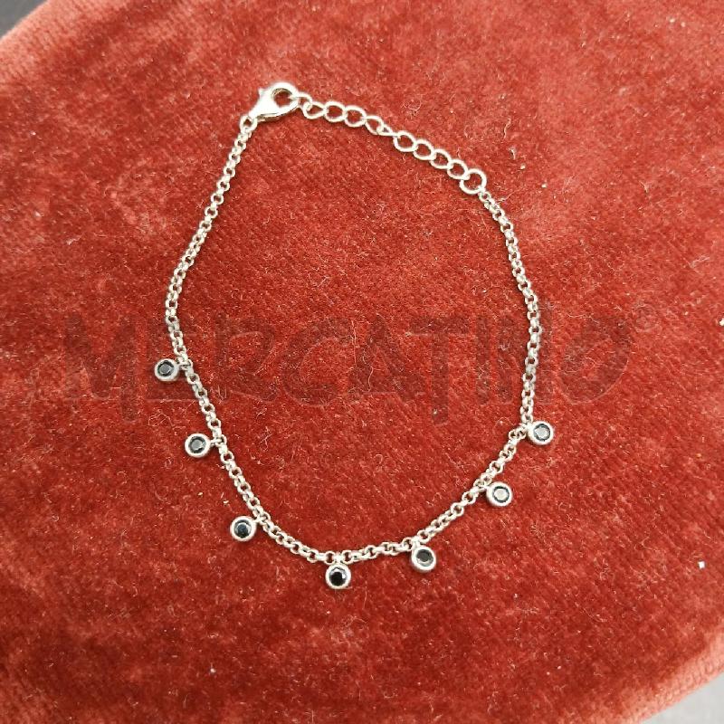 BRACCIALE ARG PALLINE NERO  | Mercatino dell'Usato Roma garbatella 1