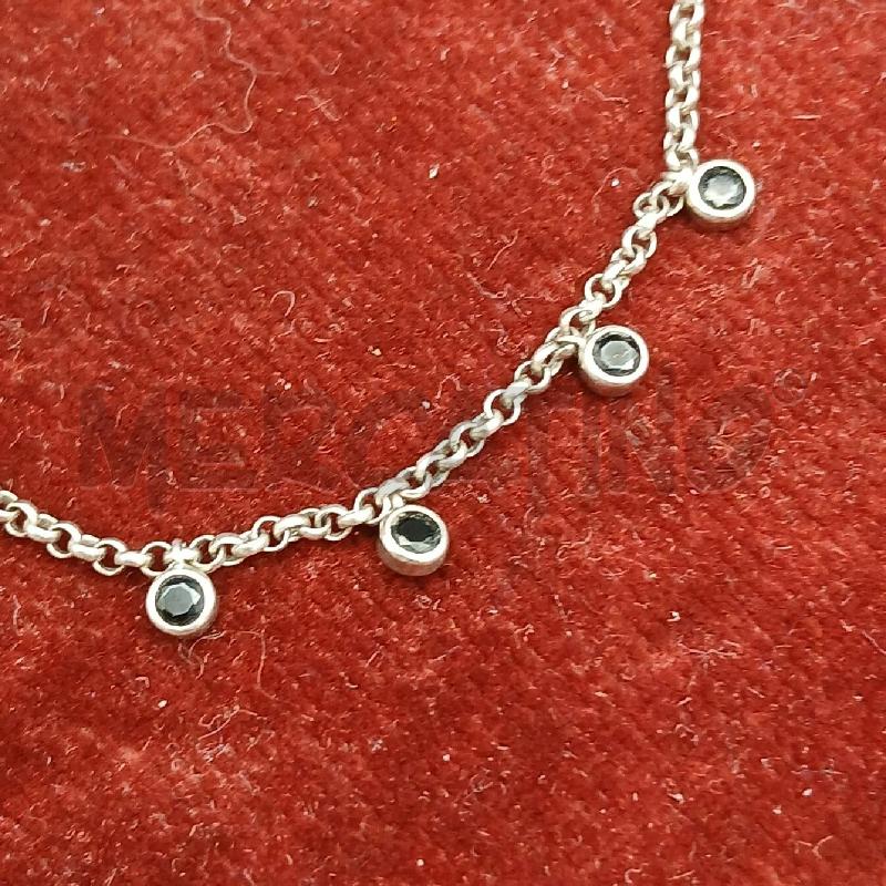 BRACCIALE ARG PALLINE NERO  | Mercatino dell'Usato Roma garbatella 3