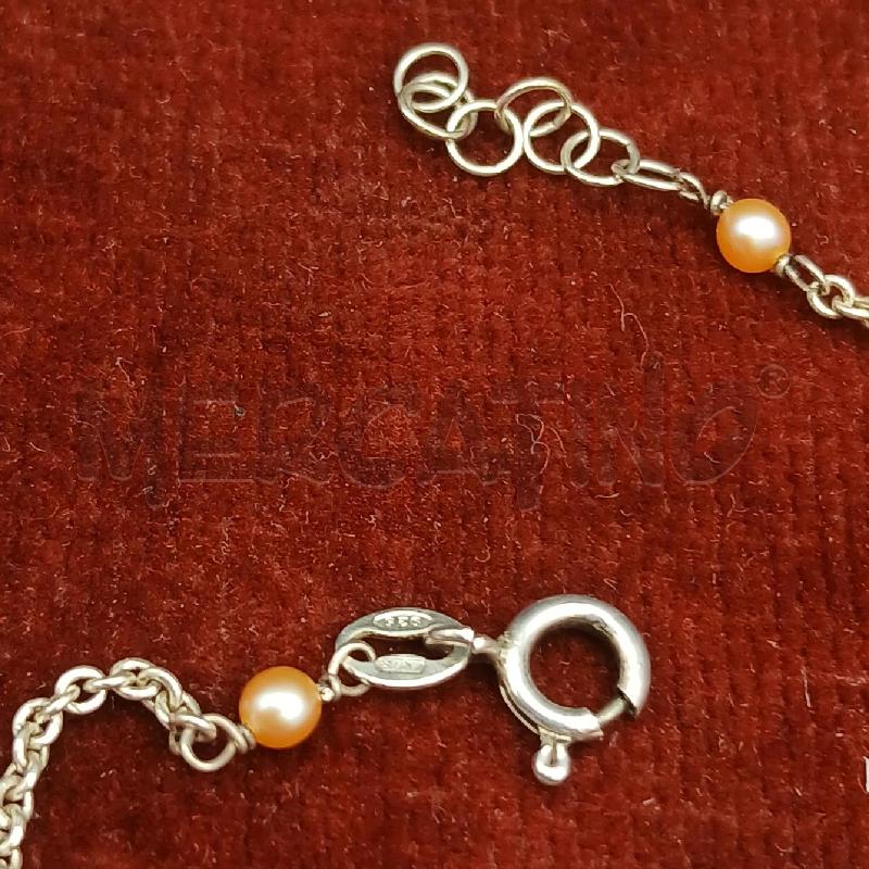 BRACCIALE ARG PALLINE ROSA ANCORA | Mercatino dell'Usato Roma garbatella 3