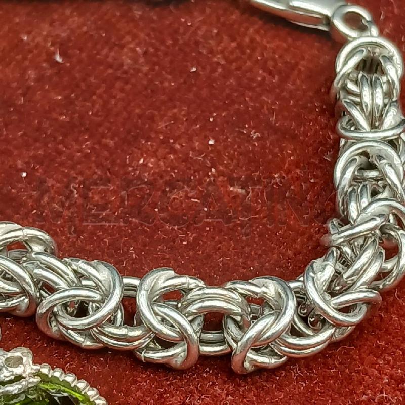 BRACCIALE ARG PIETRA VERDE  | Mercatino dell'Usato Roma garbatella 4