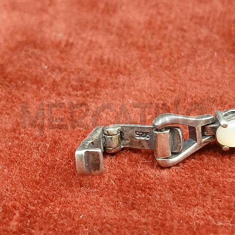 BRACCIALE ARG PIETRE BIANCHE  | Mercatino dell'Usato Roma garbatella 4