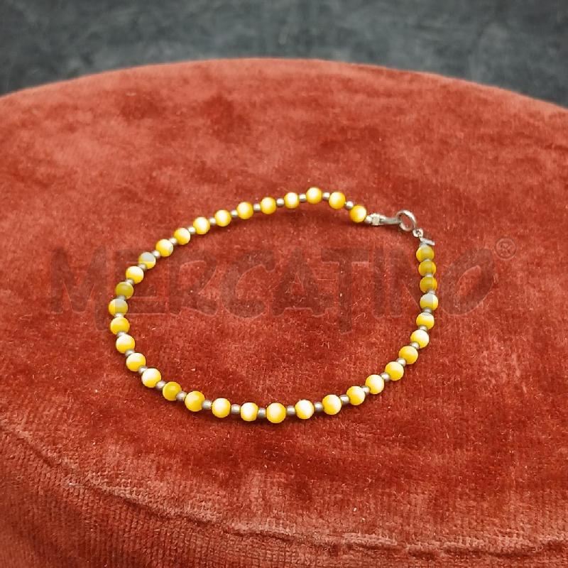 BRACCIALE ARG PIETRE GIALLO | Mercatino dell'Usato Roma garbatella 1