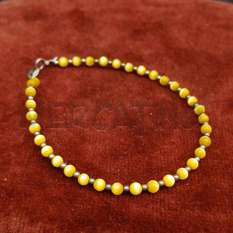 BRACCIALE ARG PIETRE GIALLO | Mercatino dell'Usato Roma garbatella 3