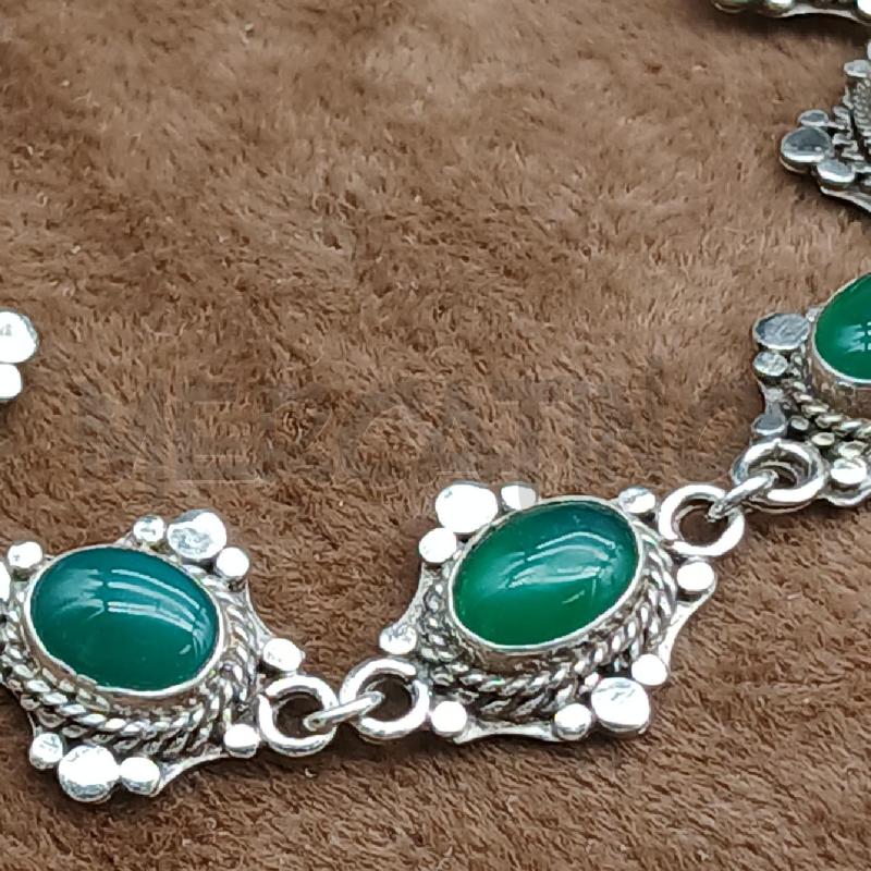 BRACCIALE ARG PIETRE VERDE | Mercatino dell'Usato Roma garbatella 2