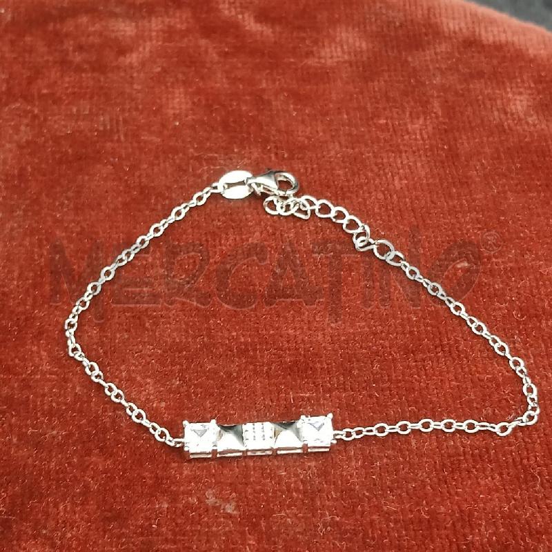 BRACCIALE ARG STRASS QUADRATI  | Mercatino dell'Usato Roma garbatella 1