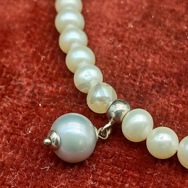 BRACCIALE BIANCO PERLA GRI | Mercatino dell'Usato Roma garbatella 2