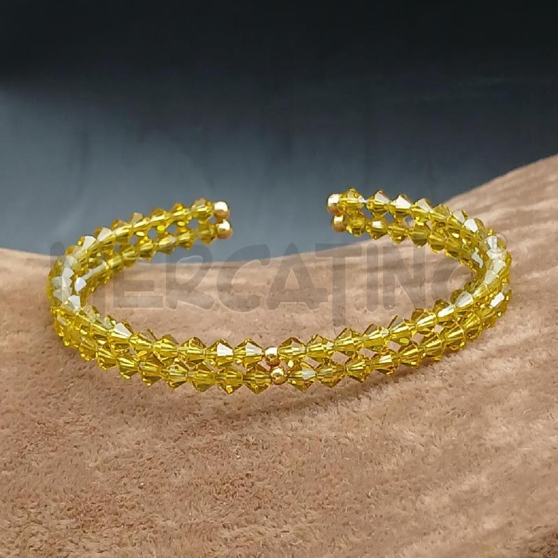 BRACCIALE DET PIETRE VERDE E GIALLO  | Mercatino dell'Usato Roma garbatella 2