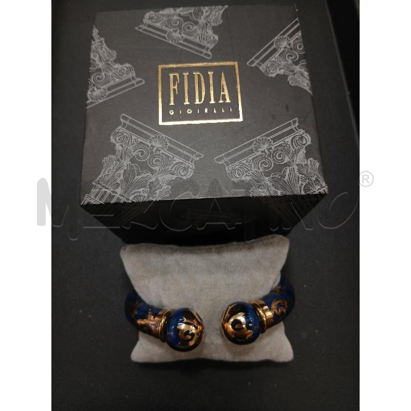 BRACCIALE FIDIA GIOIELLI DORATO E SMALTO BLU  | Mercatino dell'Usato Roma garbatella 1