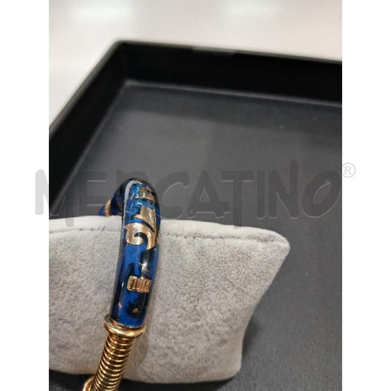 BRACCIALE FIDIA GIOIELLI DORATO E SMALTO BLU  | Mercatino dell'Usato Roma garbatella 5