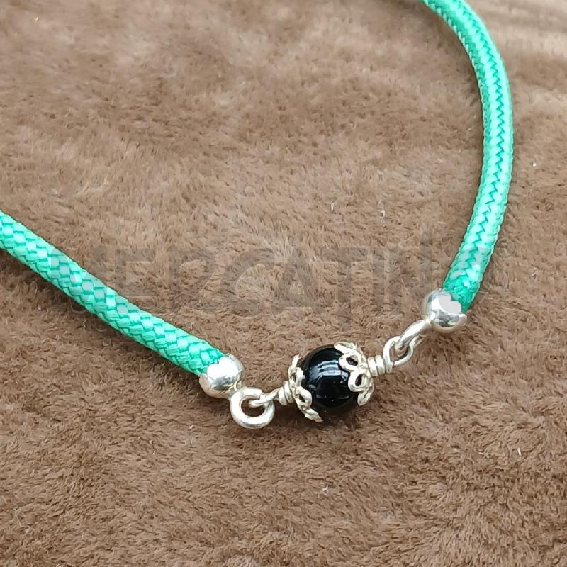 BRACCIALE FILO BLU SFERA NERO  | Mercatino dell'Usato Roma garbatella 2