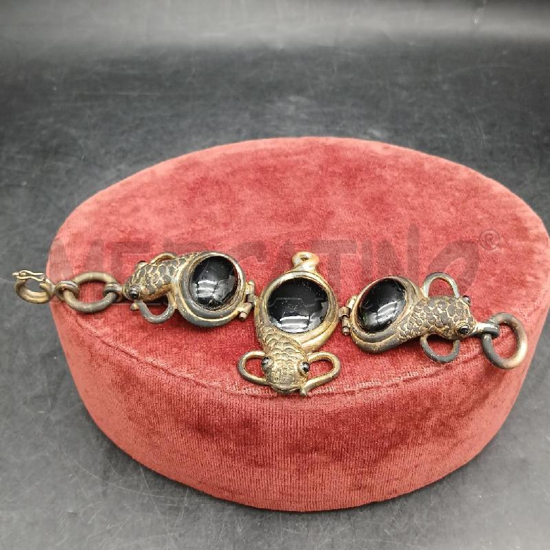 BRACCIALE FIRENZE SERPENTE PIETRE NERE  | Mercatino dell'Usato Roma garbatella 1
