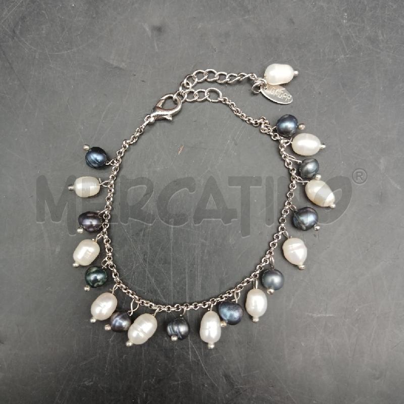 BRACCIALE LDDPR PERLE GRIGIO E BIEGE  | Mercatino dell'Usato Roma garbatella 1